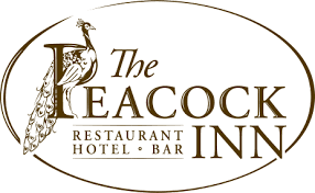 Text: The Peacock Inn Restaurant, Hotel and Bar; link to Inn website
