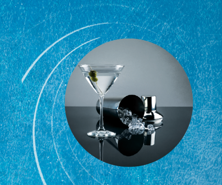 Gala 2023 Martini Glass and Shaker